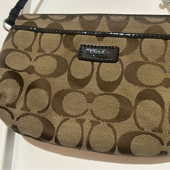 Coach Brown Signature Wristlet - Picture 2 of 4